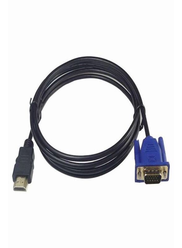 1.8-Meter HDMI Cable To VGA 1080P HD With Audio Adapter Cable HDMI TO VGA Cable, Black