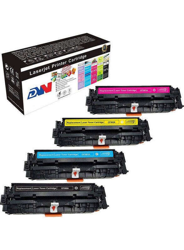 

HP Dw SET-CF380A Multicolour Toner Cartridge, 6 Piece
