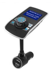 Wireless Bluetooth FM Transmitter Radio Car Charger, Black