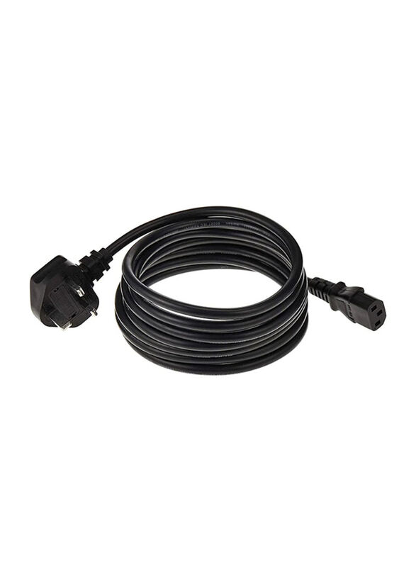 S-TEK 1.8-Meter 3-Pin Desktop UK Plug Power Cable, Black