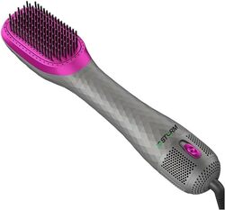 GStorm - 3 in 1 Hair Dryer Brush Straightener Brush Professional 1000W Powerful Ceramic Tourmaline Ionic Hot Air Brush One Step Hair Dryer and Styler for All Hair Types, Rose, 33 * 7 * 5 cm