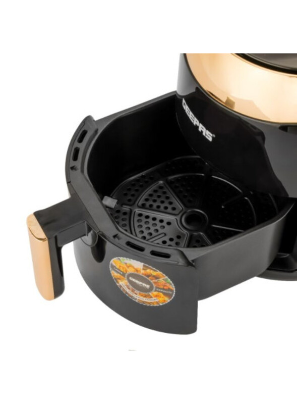 Geepas - Digital Air Fryer 3.5L, 1500W - Non-Stick Basket, Dishwasher Safe, Overheat Protection, Hot Air Circulation Technology