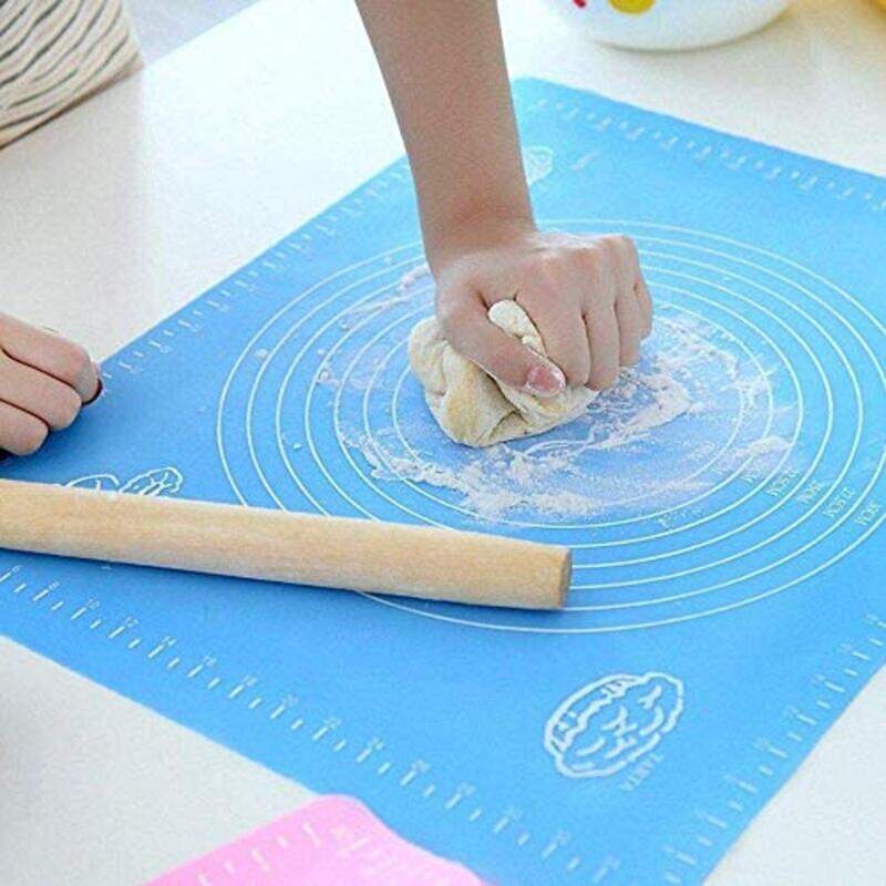 BBstore Silicone Baking Mat for Kneading Bread, Blue