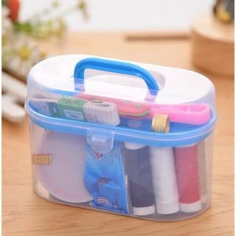 BBstore Sewing Kit, Clear/Blue