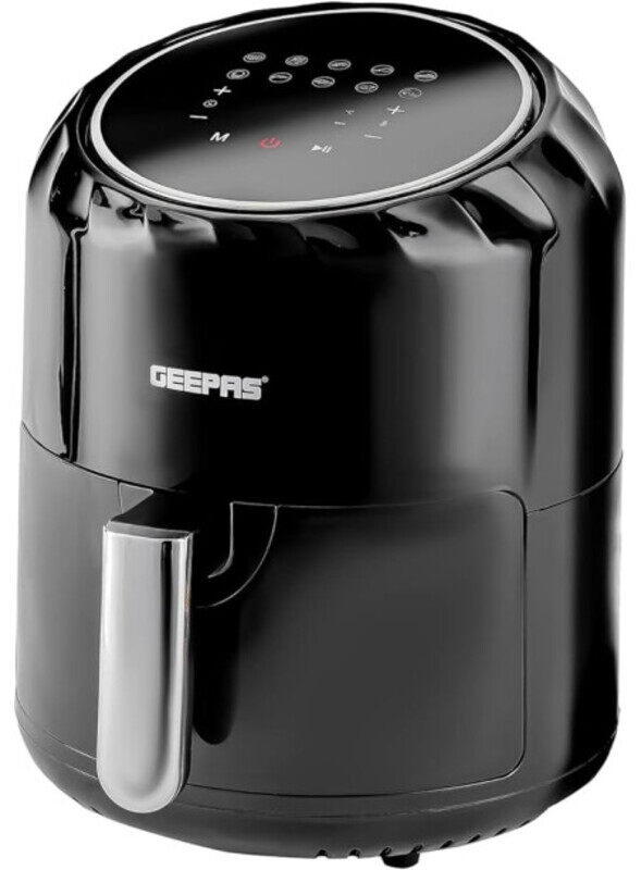 

Geepas - Digital Air Fryer 1400W - 3.5 L Total Capacity, 2.6 L Non-Stick Basket LED Touch Screen Display (GAF37512)