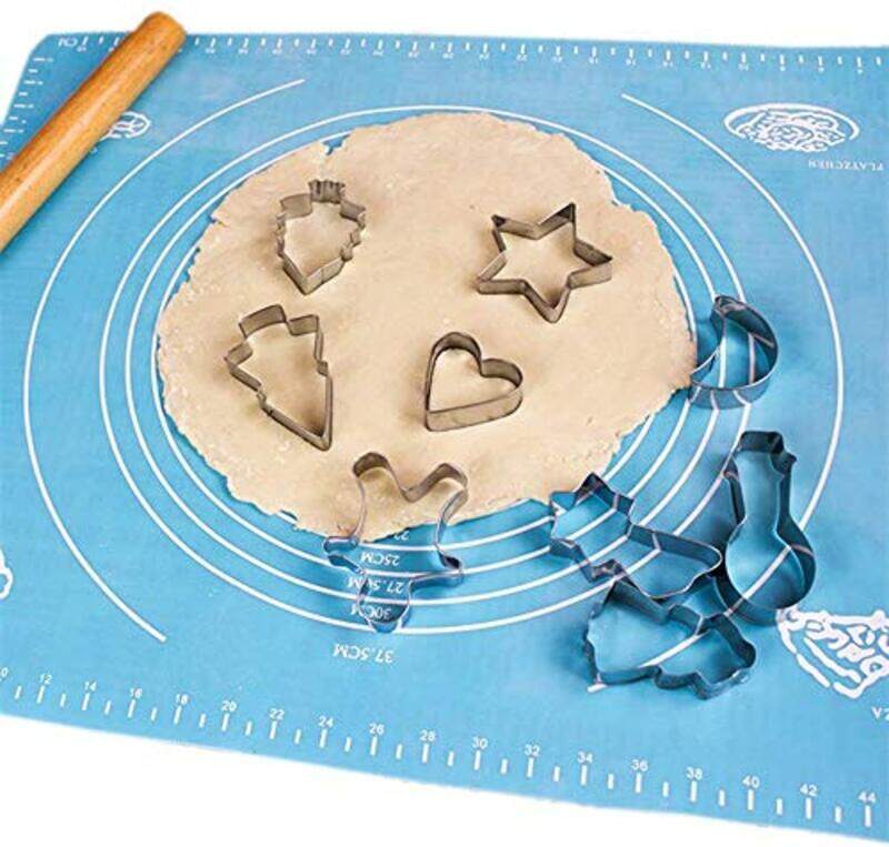 BBstore Silicone Baking Mat for Kneading Bread, Blue