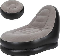 BBstore Inflatable Lazy Sofa with Household, Blue/Black