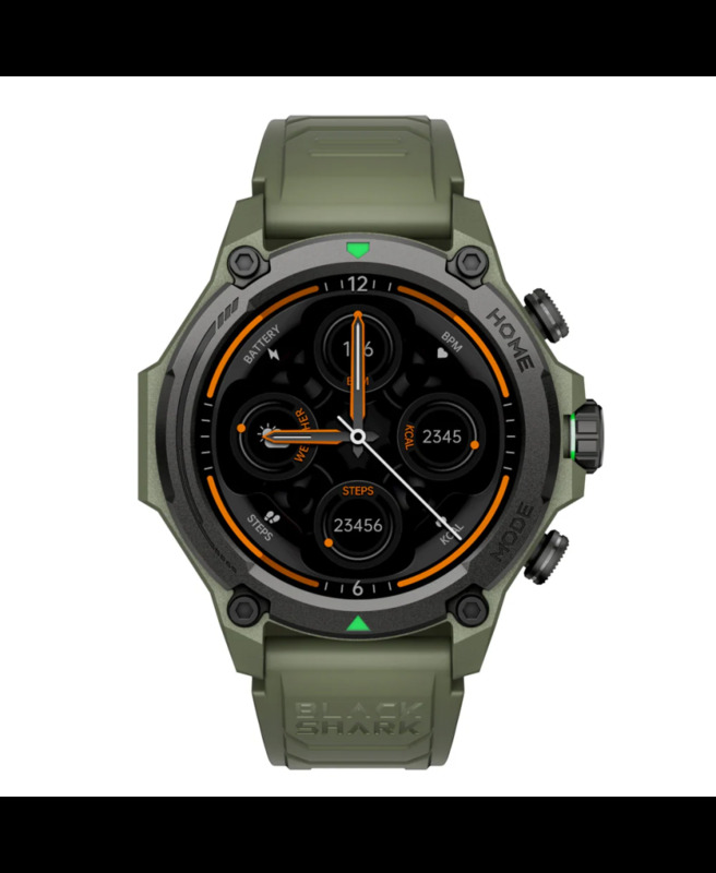 Black Shark GS3 Smart Watch  Ultimate Fitness Companion with Advanced Features Green