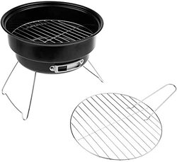 Mini Portable Round Grill Stand, Black