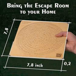 ESC WELT Labyrinth Puzzle - 40 pcs Wooden Laser Cut Logical Game. Birthday Gift and Fun Present for Friends and Family. Geometric Educational Jigsaw Puzzle from Birch Wood