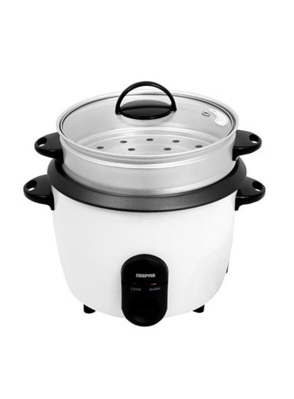 Geepas 1.5L Automatic Rice Cooker 500W - Steam Vent Lid & Simple One Touch Operation