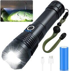 BBstore LED Tactical Flashlights with 5 Light Modes, Black