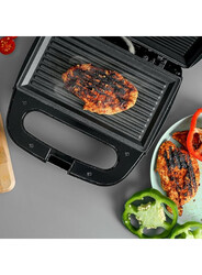 Geepas - 750W Grill Maker, Non-Stick Plates Stainless Steel Press, Sandwich Toaster, 2 Slice Capacity