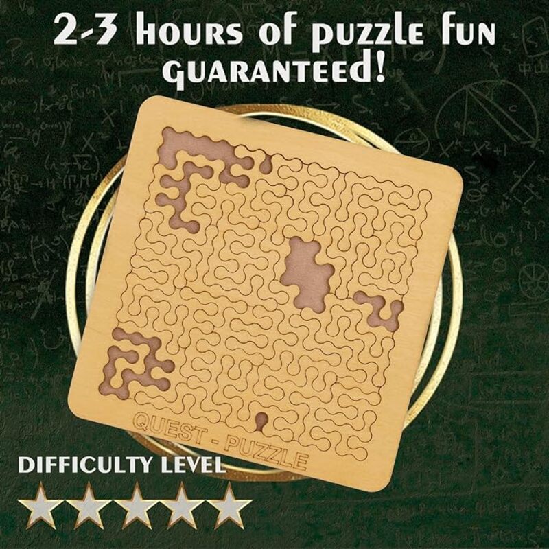 ESC WELT Quest Puzzle - 40 pcs Wooden Jigsaw Puzzle for Kids Teens and Adults. Guaranteed Hours of Entertainment with Your Loved Ones - Challenging Educational Logic Game