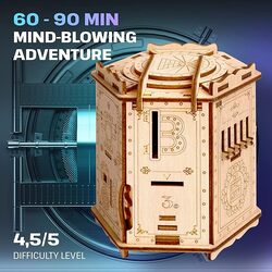 ESC WELT Fort Knox PRO - Escape Room in a Box - Brain Teaser Puzzles for Adults & Kids - 3D Puzzles for Adults - Puzzle Games - Cash Puzzle Money Box - Wooden Puzzle - Board Games for Adults