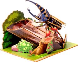 ESC WELT Dynastes Hercules - Hercules Beetle 3D Puzzle - DIY Wooden Animal Puzzle - 3D Puzzle for Children - Wooden Craft Set for Children - Brain Teaser Wooden Puzzle - Toy Gifts for Christmas