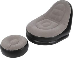 BBstore Inflatable Lazy Sofa with Household, Blue/Black