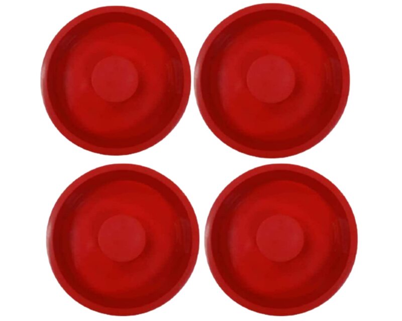 BBstore Top-Level Non-Sticky Silicone Cake Mould Pan, 4 Pieces, Red
