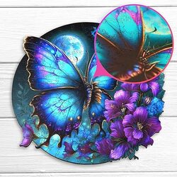 ESC WELT Wooden Butterfly Puzzle 200 Pieces - Captivating Mind Entertainment for Teens and Adults - Fun and Environmentally Friendly Toy - Wooden Puzzle