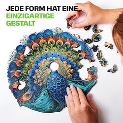 ESC WELT Peacock Wooden Puzzles 500 Pieces Captivating Mind Game for Teens and Adults Educational Toy Fun Eco Friendly Challenge Game Wooden Puzzle