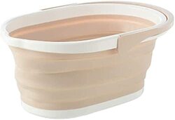 BBstore Space Saving Pop Up Bucket Collapsible Basin, Beige