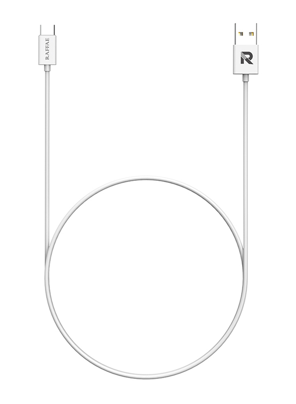 

Raffae 1-Meter 20W Super Fast Charging USB Type-C Braided Cable, USB Type A to USB Type-C for Smartphones/Tablets, White