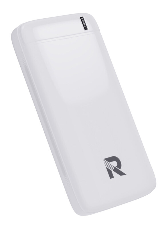 Raffae 20000mAh Fast Charging Dual USB Port Power Bank, White