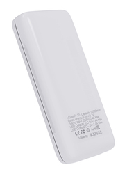 Raffae 20000mAh Fast Charging Dual USB Port Power Bank, White