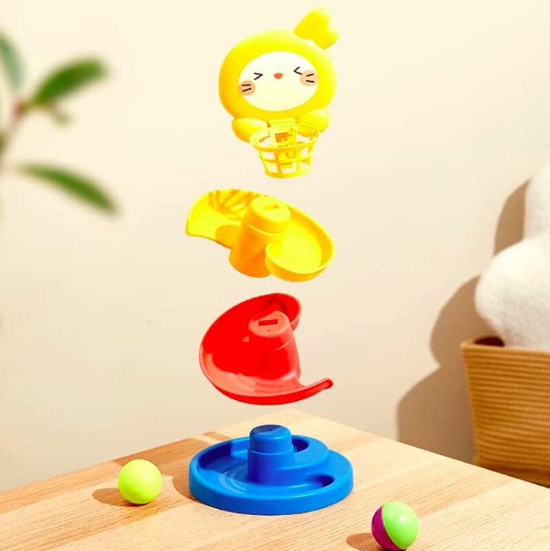 Spiral Educational Baby Activity 3 Balls with 5 Layers Ball Rolling Toys, Multicolour