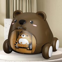 Bear Car Montessori Cartoon Car Kids Toy for Babies & Toddlers, Brown