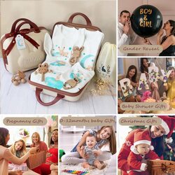 Rompers & Wooden Toys Cute Suitcase with Honey Bunny Theme Baby Gift Set, 14 Pieces, Newborn, Multicolour