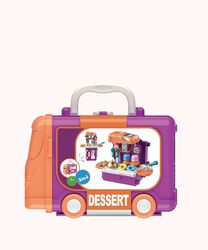 3 in 1 Dessert Cart Playset Sweet Treats Cart set in Bus Theme for Boys and Girls