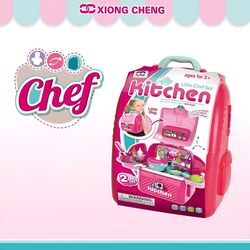 3 In 1 Kitchen Little Chef Set Portable Pretend Playset for Kids