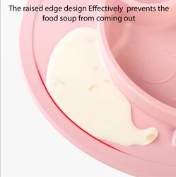 Fox Design Suction Self Feeding Training Storage Divided Plate, Pink