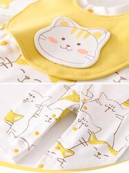 Rompers & little Toys Cute Suitcase with Kitten Theme Baby Gift Set, Newborn, Multicolour