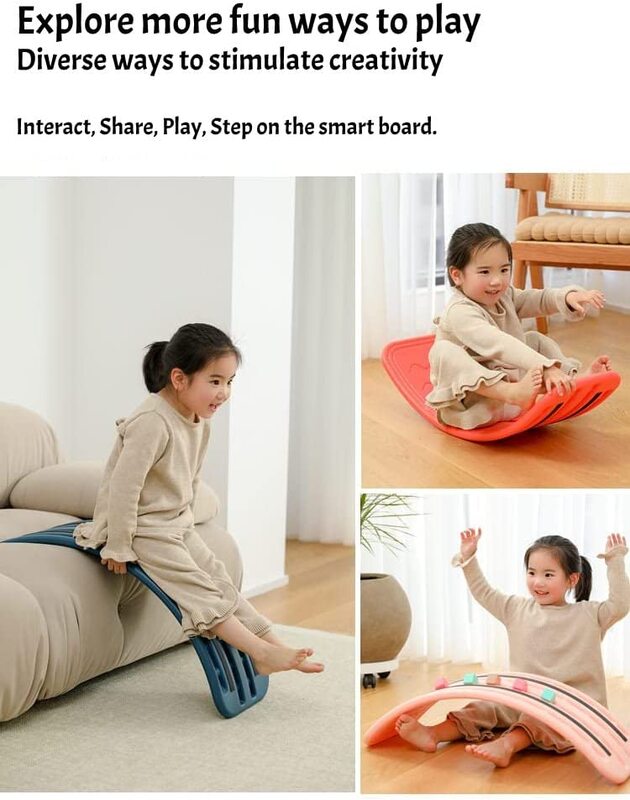 Smart Curvy Balance Board For Kids Unisex, Off White