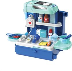 3 in 1 Multifunction 29 Pcs Doctor Set Playset in Bus Theme For Doctor Role Play Set, Doctor Kit For Toddlers And Kids