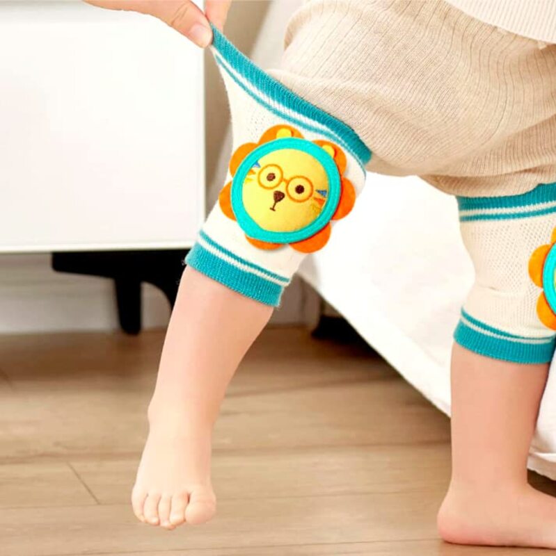 Baby Knee Pads for Crawling, 2 Pairs, Multicolour