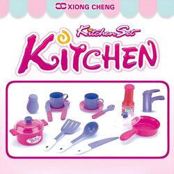 Kids Kitchen Playset with Light and Sound for Boys and Girls