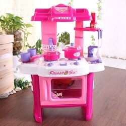 Kids Kitchen Playset with Light and Sound for Boys and Girls