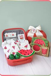 Watermelon Theme Baby Unisex Gift Set with Suitcase, One Size, Red/Green