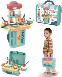 3 in 1 Little Chef Kitchen Playset Pretend Play Kitchen set for Boys and Girls