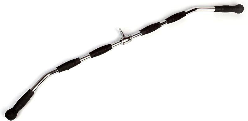 

Generic PUMP-KING Barbel Machine Cable Attachment Pro Grip Revolving Non Slip Handle Bar Pro Grip Revolving pull down Lat Bar-Silver, for Bicep Tricep