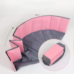 80cm Folding Portable Baby Ball Pool Pit Tent with Double Layer Oxford Cloth, Pink/Black