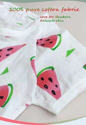 Rompers & little Toys Cute Suitcase with Watermelon Theme Baby Gift Set, Newborn, Multicolour