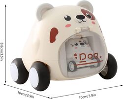 Puppy Car Montessori Cartoon Car Kids Toy for Babies & Toddlers, 1-5 Years, Multicolour