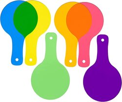 6-Piece Color Paddles Hands On Teaching Aid Color Learning for Toddlers, Multicolour