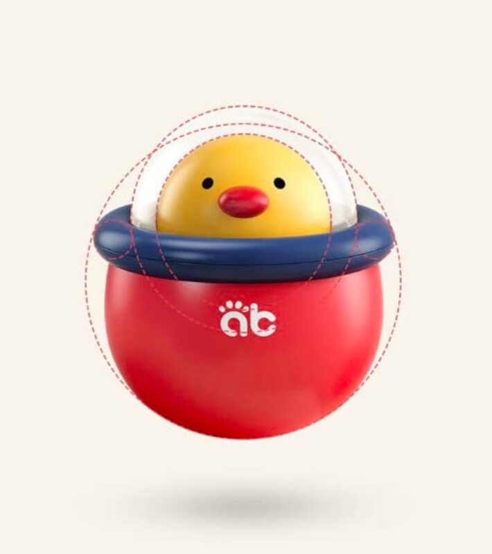 Cute Chicken Musical Bell Self Balancing Tumbler Toys, Red