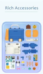 3 in 1 Petcare Playset with 32 Pcs in Bus Theme for Boys and Girls