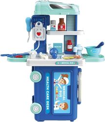 3 in 1 Multifunction 29 Pcs Doctor Set Playset in Bus Theme For Doctor Role Play Set, Doctor Kit For Toddlers And Kids